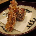 寿修 - わかさぎのおかき揚げと百合根の揚物