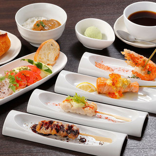 飲放付 新鮮お野菜食べ放題 フォアグラとハンバーグのトリッシーニ コース 10品6 000円 税込 炭焼ビストリッシュ Bistoriche 豊中 ダイニングバー 食べログ