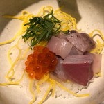 つけ麺一燈 - 焼あごと鯵と勘八の冷やし和えつけそば