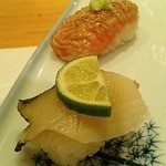 本等鮨 海馬 - 鮨 海馬　 あわび、とろ炙り