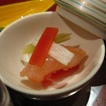 臼杵ふぐ 山田屋 - 自家製明太子と甘海老の和えもの