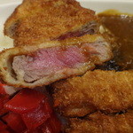 ビストロ茶葉蘭 - 美味しく揚がったビーフカツ