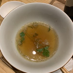 飯田商店 - つけ麺専用お出汁割200円