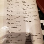 鳥田中 - メニュー