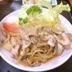 十八番 - しょうが焼き定食。¥800。