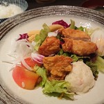 鳥ZEN亭 - 唐揚げサラダ定食