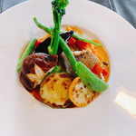 K.Cダイニング - キジハタとホウボウのフレッシュトマトのケッパーソース 2200円