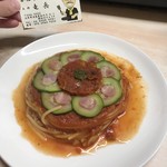 がばちょ - デコレーションパスタ（サーラ（ズッキーニのトマトパスタ）持ち込み～