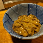 天史朗鮨 - イカ下足の塩辛　激ウマ!　日本酒にぴったり