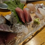 天史朗鮨 - お刺身盛合せ（〆鯖、タコ、マグロ、平目、スズキ、アジ）