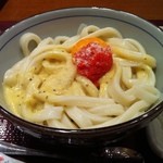 楽釜製麺所 - 明太カルボうどん　￥３８０