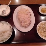 中国家庭料理　皆来 - 蒸し鶏のネギソースかけ