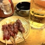 もつ焼き カミヤ - レバ刺し健在、、