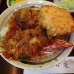 大村庵 - 天丼セットの天丼（ミニ丼）