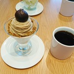 水信フルーツパーラーラボ - ほうじ茶モンブランパフェ