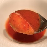 AKI NAGAO - はじまりのひと皿 けんたろ苺と海洋深海水 根セロリのムース