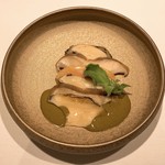 AKI NAGAO - 岩内 蝦夷鮑－フォアグラのマリネとあわび茸のコンフィ