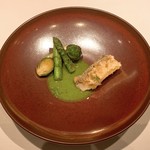 AKI NAGAO - 若狭 甘鯛－日本酒と抹茶の滑らかなソース