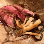 AKI NAGAO - 和歌山 鴨肉－朴葉包み 玄米味噌と黒オリーブのタッブナード