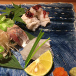 すざき町 食･心 旬ぎく - はもの湯引き、鯵、コチ