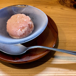 味処 佐とう - スイカのシャーベット！旨し。