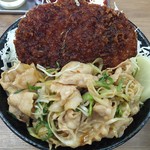 Densetsu No Sutadonya - とんかつスタミナ合い盛り丼。