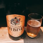 灯 - エビス瓶ビール　７００円