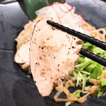 三代目晴レル屋 - 桜島純鶏つけsoba 鶏チャーシュー柔らか♡