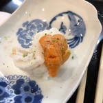 京はし なが尾 - ハモ湯引き雲丹のせ