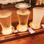旬菜・鮮魚 居酒屋 徳ちゃん - 日本酒のみくらべセット 980円