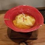 暮らす和食 のぼる - 海老真丈のふわふわ蒸し。日本酒に最高に合う逸品でした！