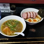 塩そば専門店 桑ばら - カルクスモーキーキムラの燻製つけそば 鴨