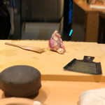 焼き鳥 とりら - 仕掛け前のズリ