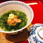 一心鮨 光洋 - アオサと雲丹の茶碗蒸し