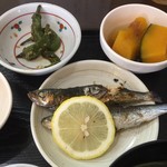 ささら - イワシ塩焼き 獅子唐 かぼちゃ旨煮