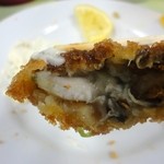 鯉とうなぎのまるます家 - カキフライアップ