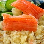 鯉とうなぎのまるます家 - たぬき豆腐の「かにかま」