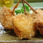 鯉とうなぎのまるます家 - 玉ねぎフライ350円は絶品