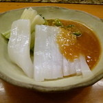 つるべ寿司 - わけぎ、アオリイカ