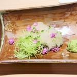 新ばし 星野 - ハモは少し炙って