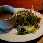 Mobo - ランチのサラダとかき玉スープ