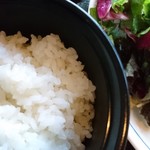 お食事処 森の湯茶屋 - ご飯とサラダの拡大画像です。