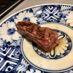 銀座焼肉 Salon de AgingBeef - 極上ミルフィーユステーキ：ザブトン、柑橘ダレ