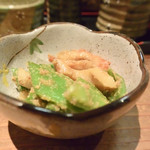 粗肴 - お通し（もろこいんげんと竹輪のゴマ和え ）