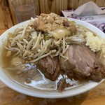 らーめん つの旨 - 大ラーメン、野菜少な目ニンニクアブラカラメ