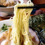 Fukurou - 冷やしラーメン(塩)、味玉トッピング 麺リフトアップ