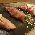 隠れ家個室居酒屋 音音 - 和牛握り盛り合わせ(1590円)