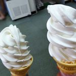 北アルプス牧場 - 牛乳ソフトクリーム（2019年8月）