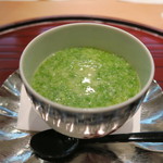 青華こばやし - オクラ茶碗蒸し