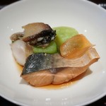 森本 - ごま鯖、茄子、鮑の炊いたもの♪